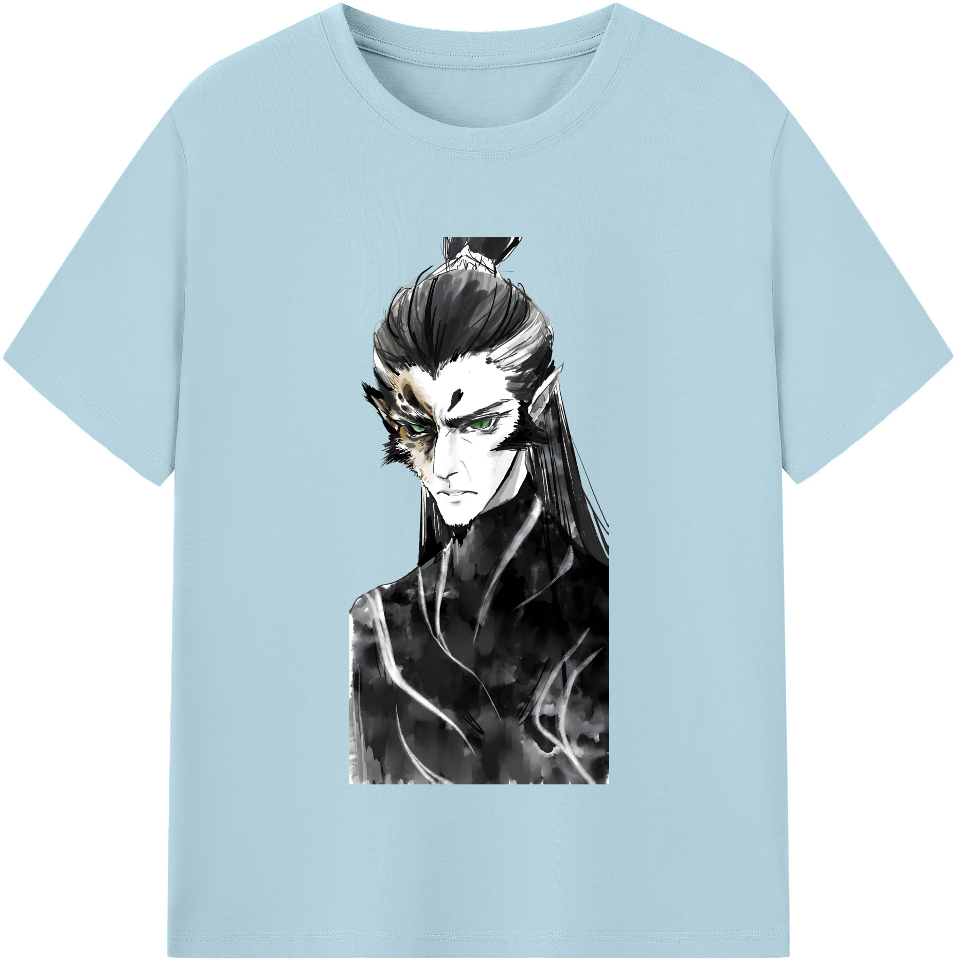 （画像用） Ne Zha 2 ナタ 魔童の大暴れ 綿100％半袖Tシャツ（フロントプリント）